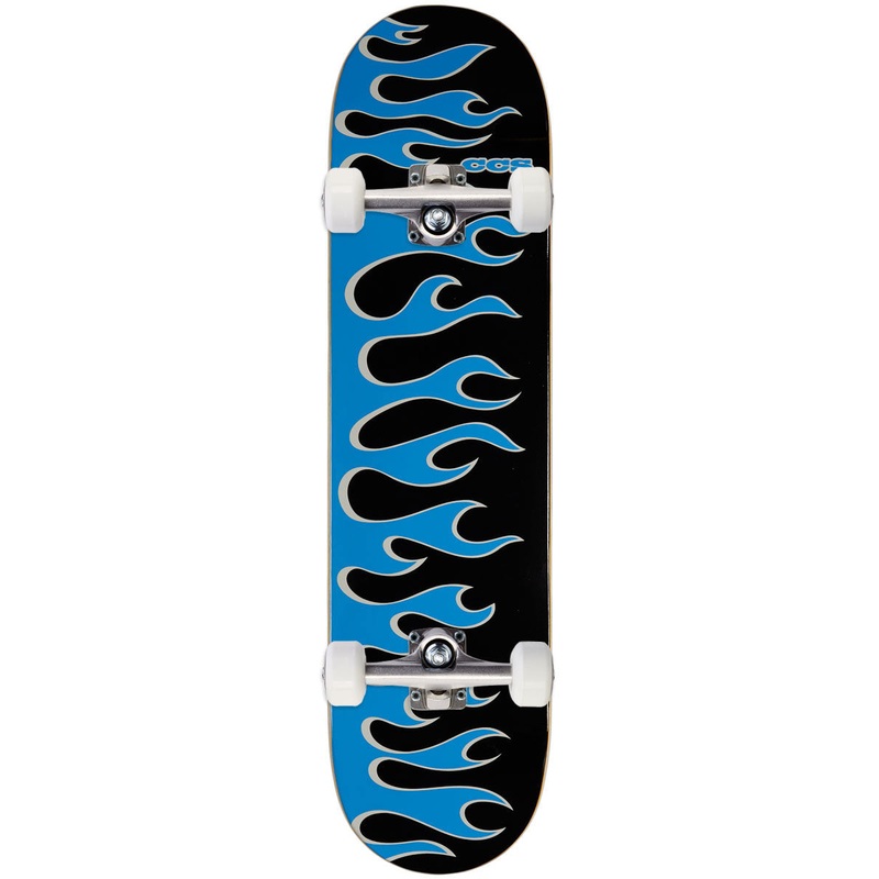 CCS Flames Skateboard Complete – Black/Blue – 8.50