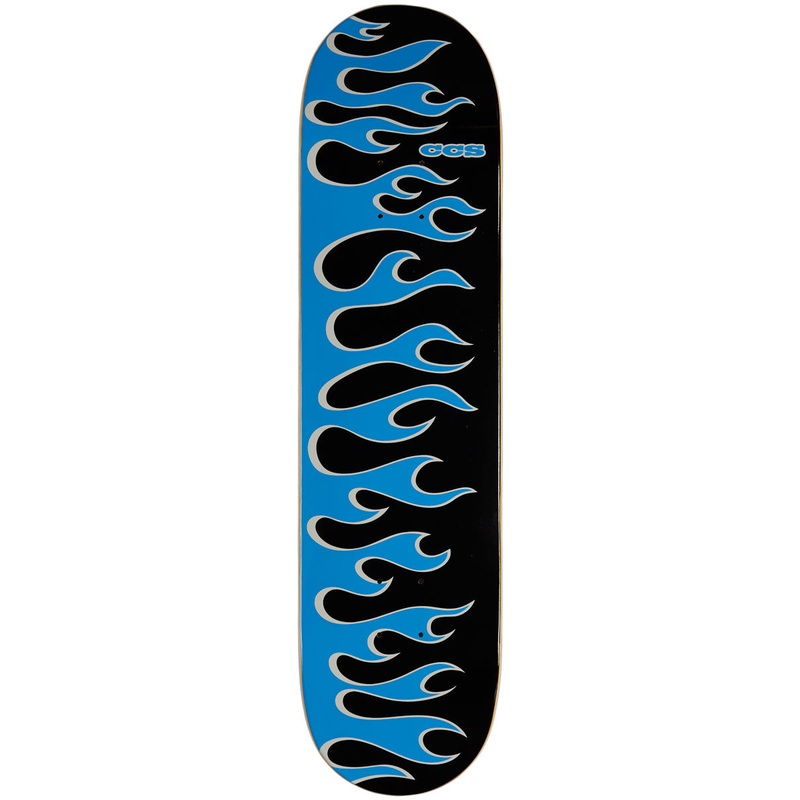 CCS Flames Skateboard Deck – Black/Blue – 8.00