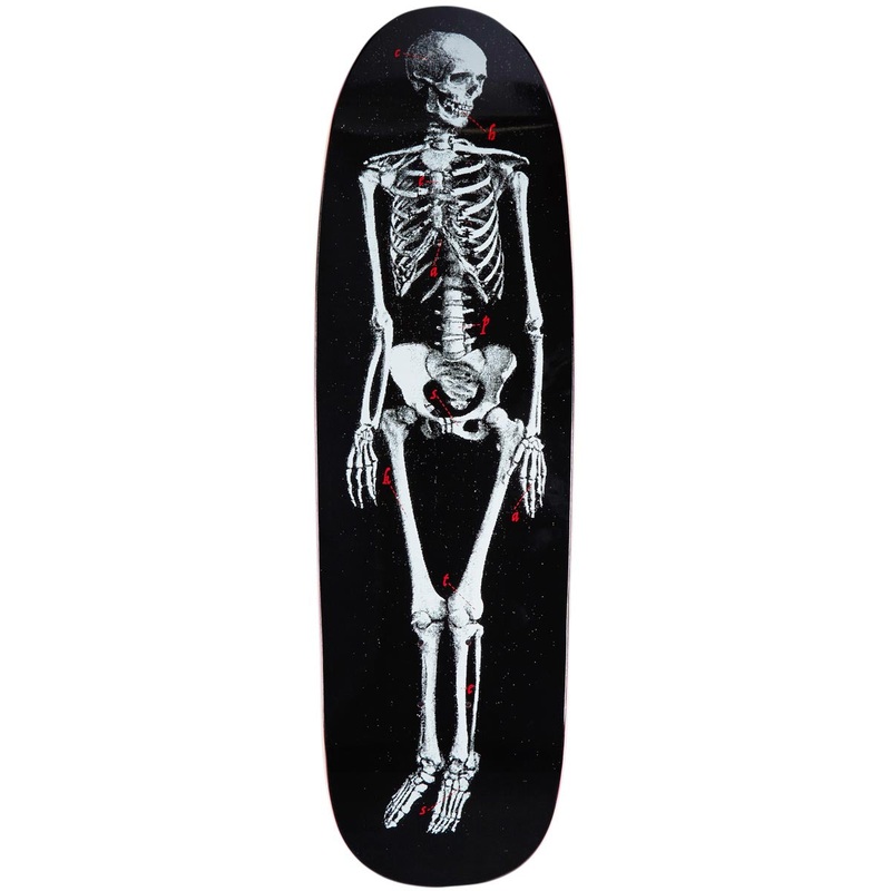 CCS Skeleton Shp1 Shaped Skateboard Deck – Black – 9.125