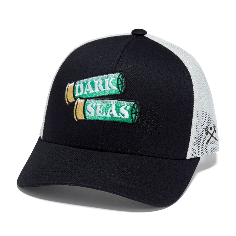 Dark Seas Hookline Hat – Black/White