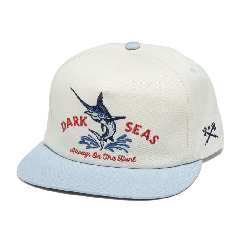 Dark Seas Vapor Hat – White/Light Blue