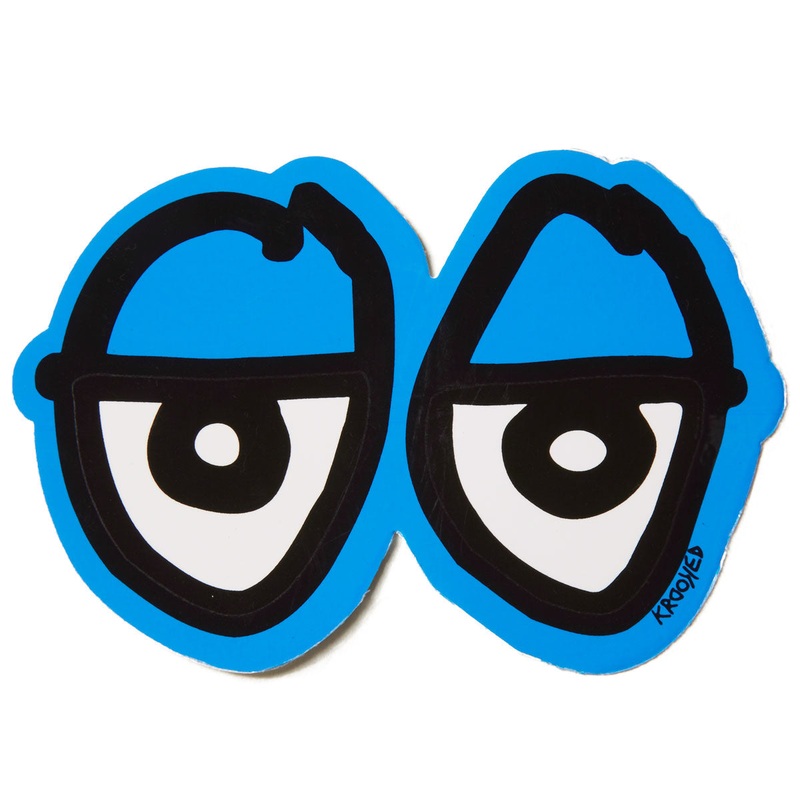 Krooked Eyes Di-Cut MD Sticker – Blue