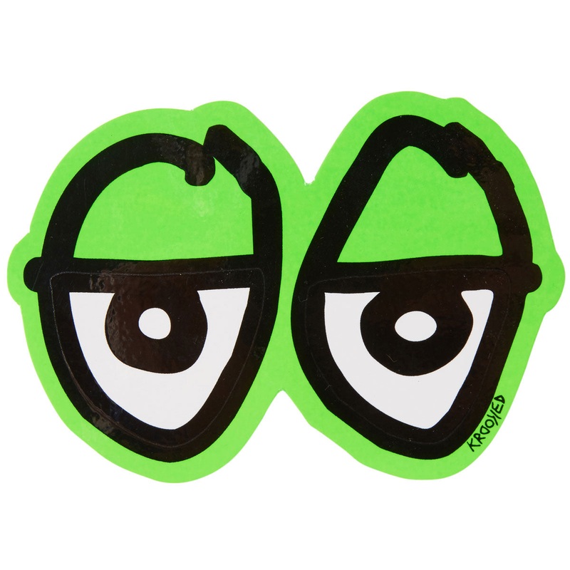 Krooked Eyes Di-Cut MD Sticker – Green