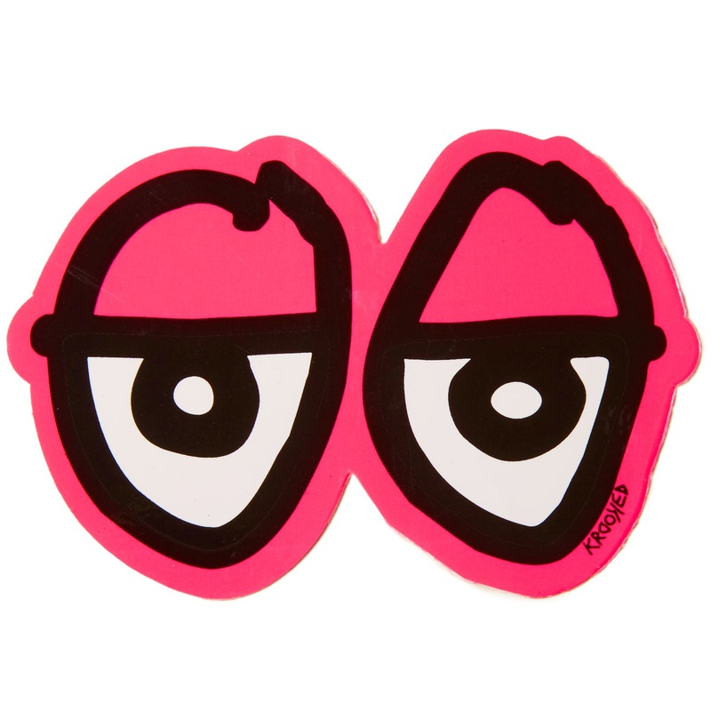 Krooked Eyes Di-Cut MD Sticker – Pink
