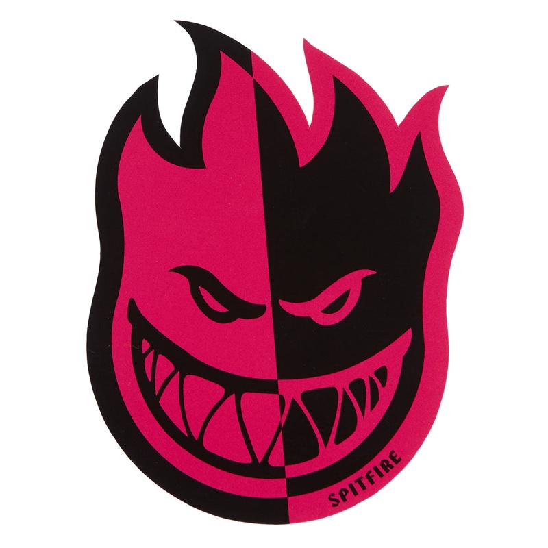 Spitfire Two Tone Bighead Fill Sticker – Maroon/Black
