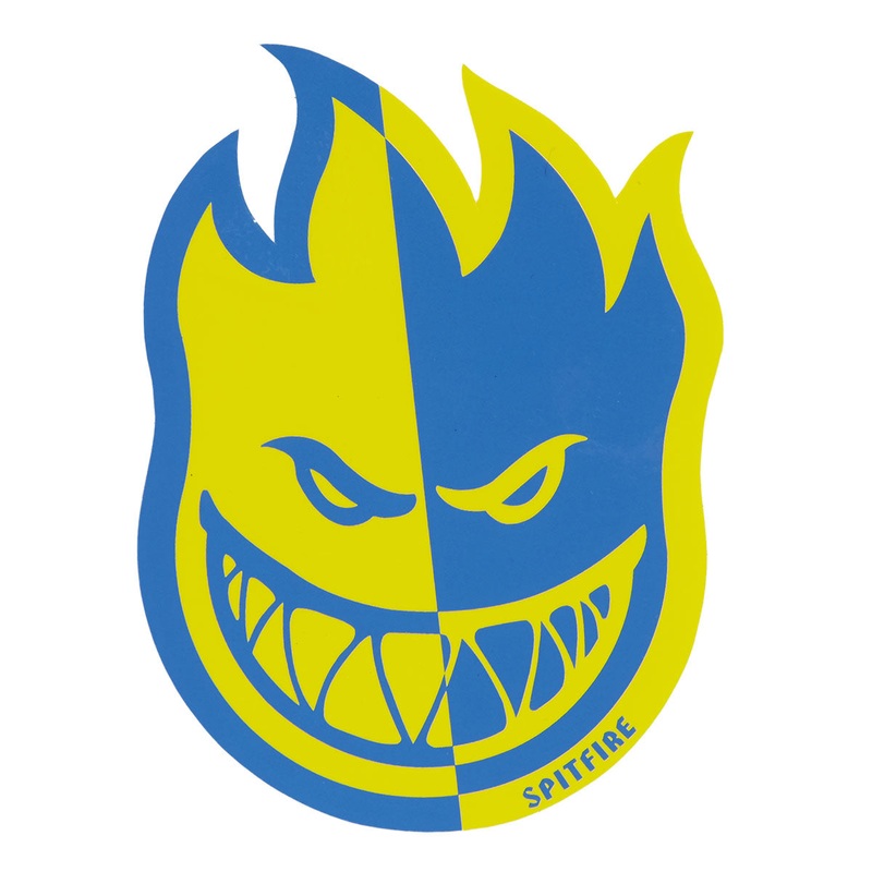 Spitfire Two Tone Bighead Fill Sticker – Yellow/Blue