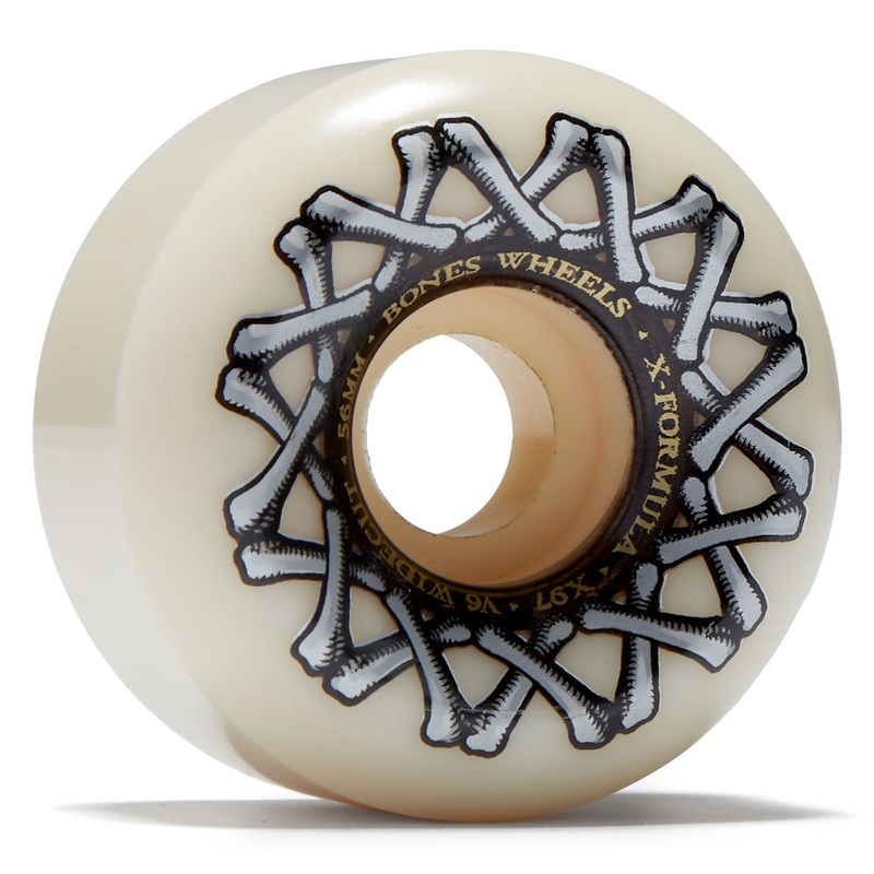 Bones X Formula Widecuts 97a V6 Wide-Cut Skateboard Wheels – 56mm