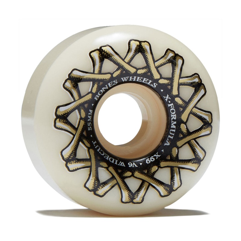 Bones X Formula Widecuts 99a V6 Wide-Cut Skateboard Wheels – 55mm