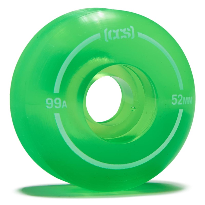 CCS Clear 99a Skateboard Wheels – Green – 52mm