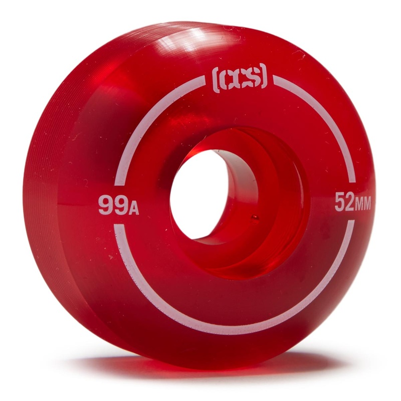 CCS Clear 99a Skateboard Wheels – Red – 52mm