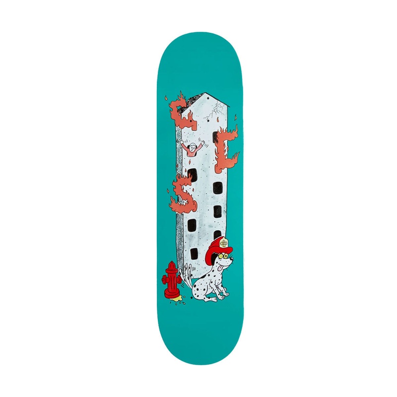 CCS Fireman Mini Skateboard Deck – Teal – 7.00