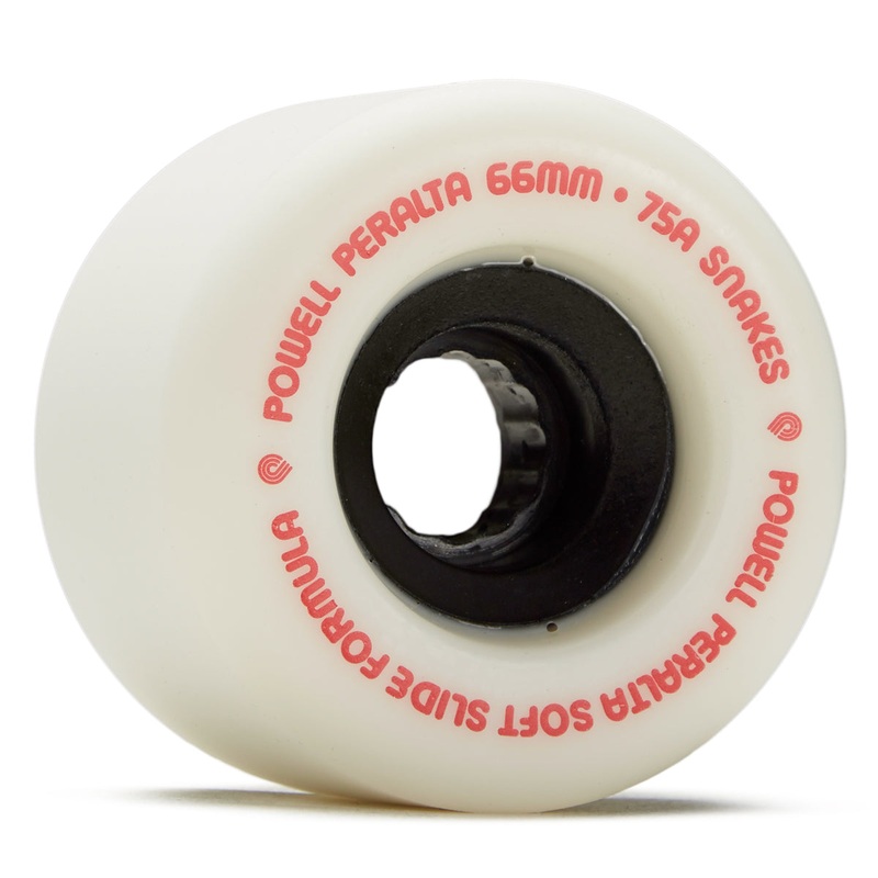 Powell-Peralta Snakes 75A Longboard Wheels – White – 66mm