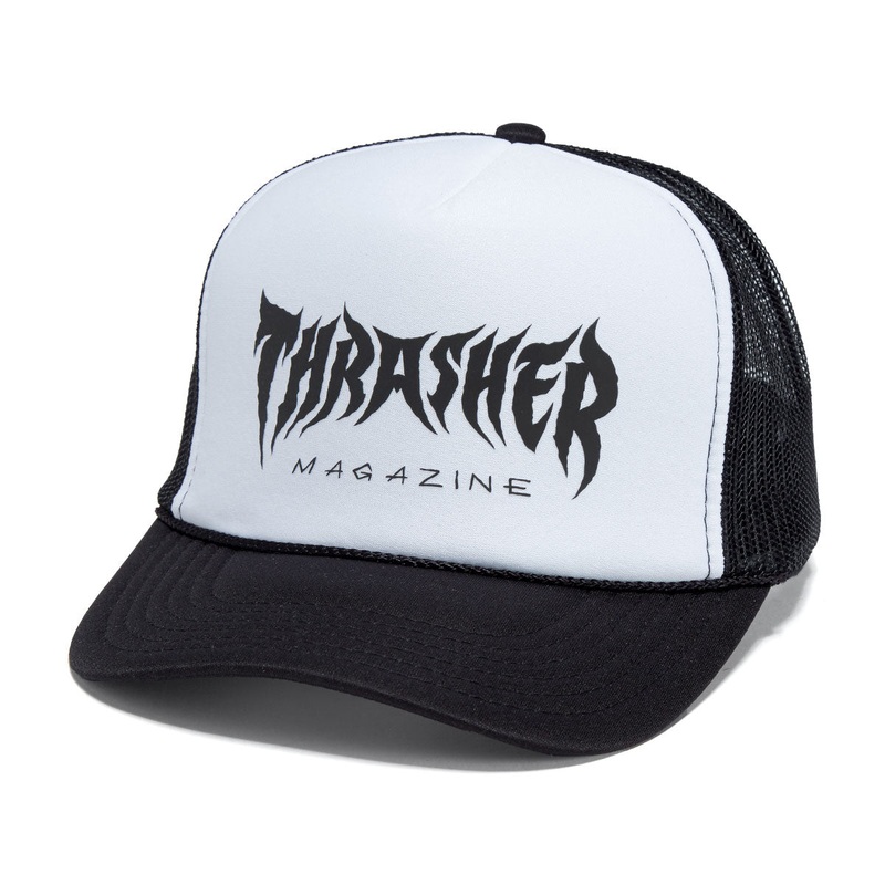 Thrasher Metal Hat – Black/White/Black