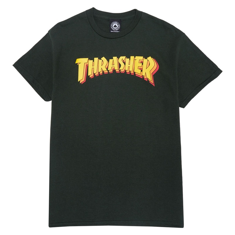 Thrasher Stacked T-Shirt – Forest Green
