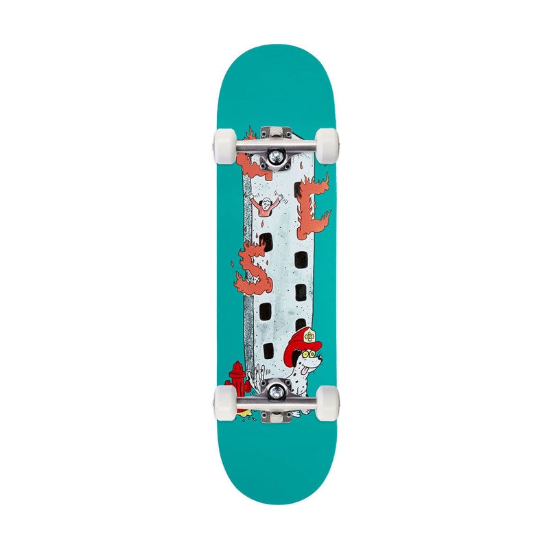 CCS Fireman Mini Skateboard Complete – Teal – 7.00