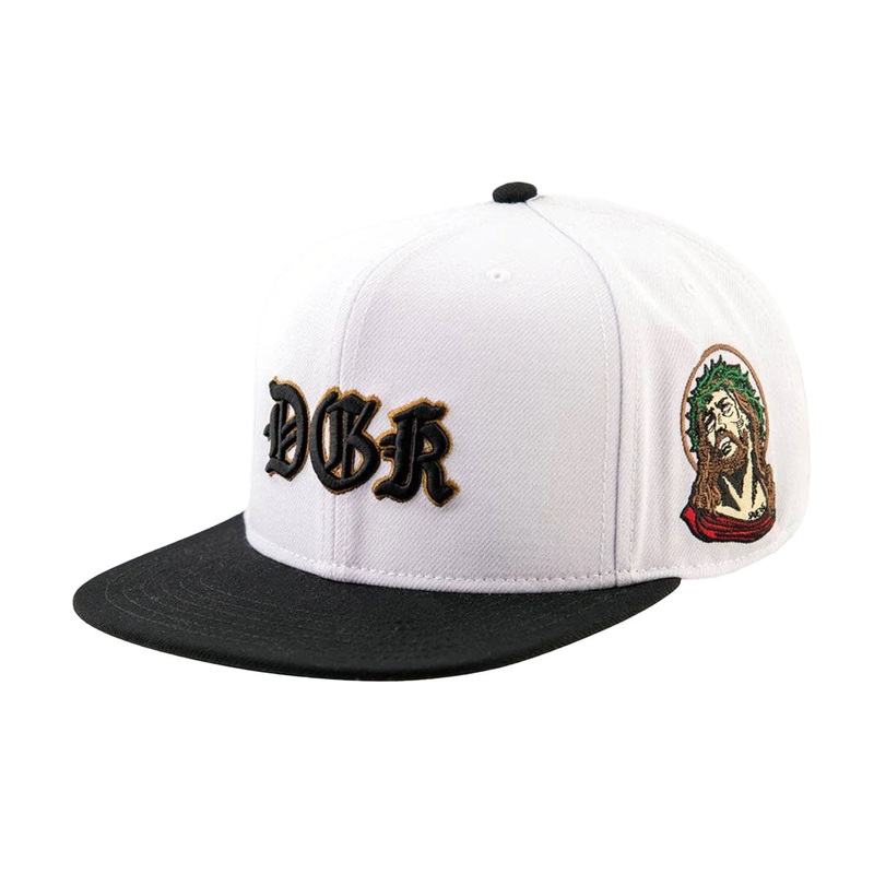 DGK Save Us Snapback Hat – White/Black