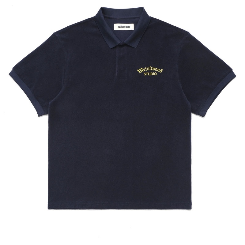 Metalwood Medieval Terry Polo Shirt – Navy