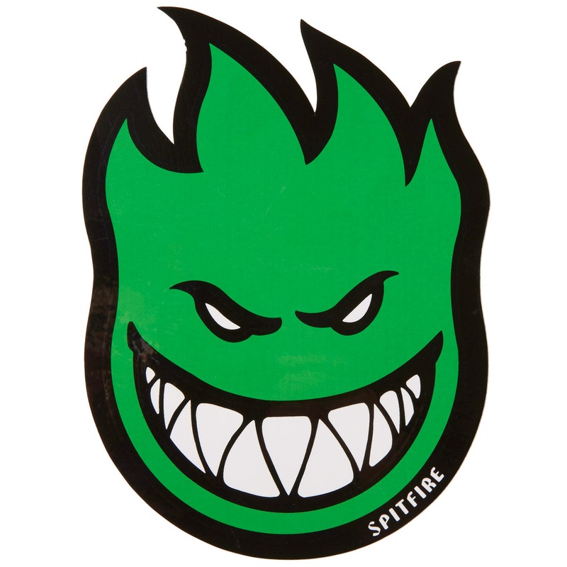 Spitfire Fireball Bighead MD Stickers – Green