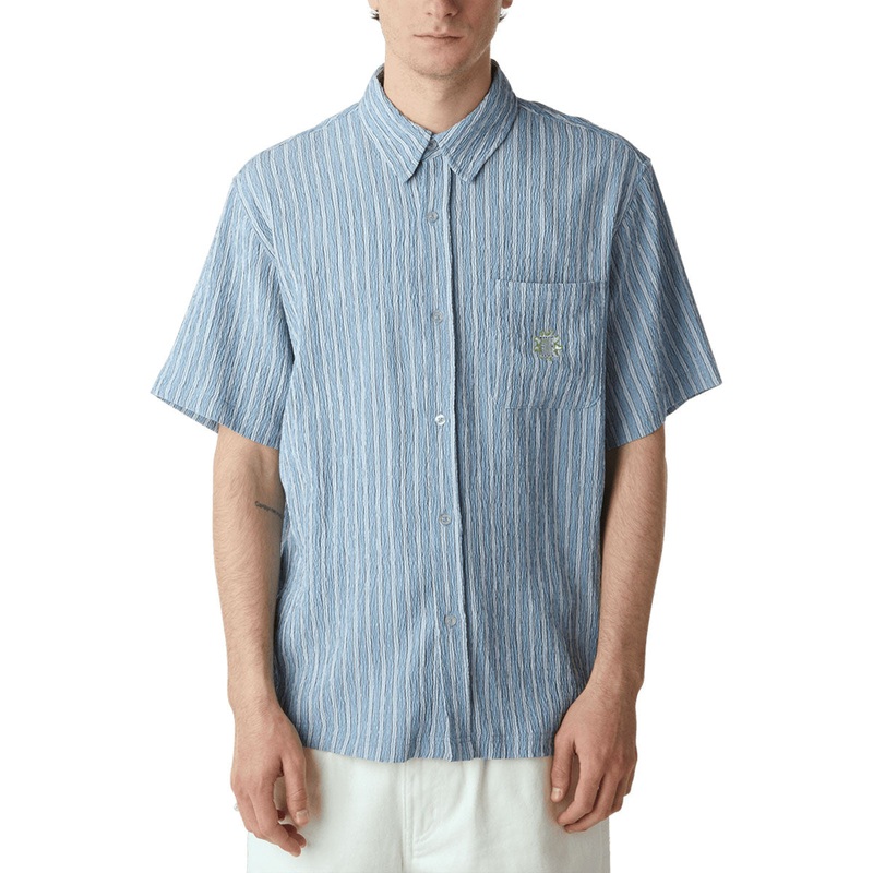 HUF Apollo Striped Shirt – Pool Blue