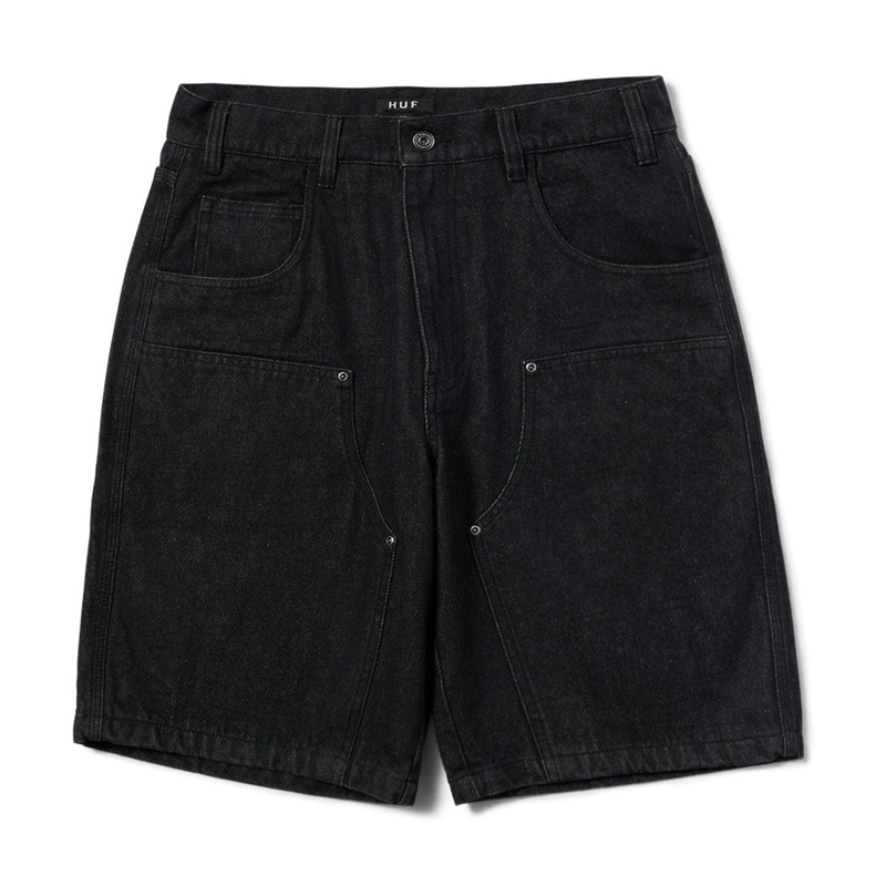 HUF Classic H Double Knee Denim Shorts – Black Denim