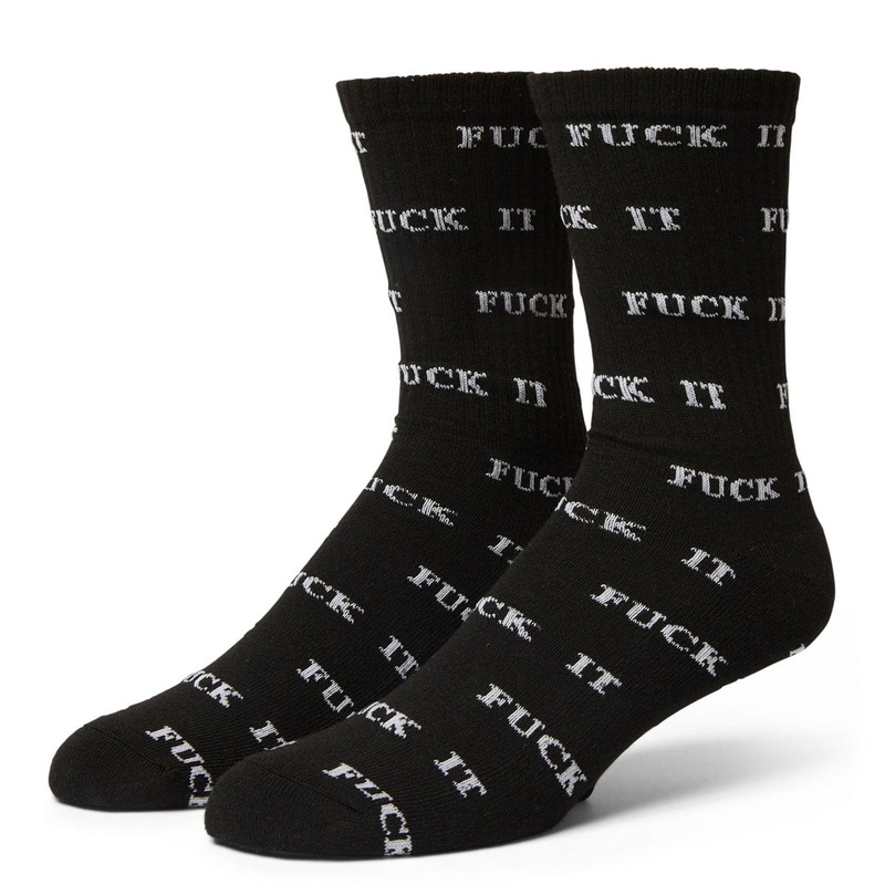 HUF Fuck It Glow Socks – Black