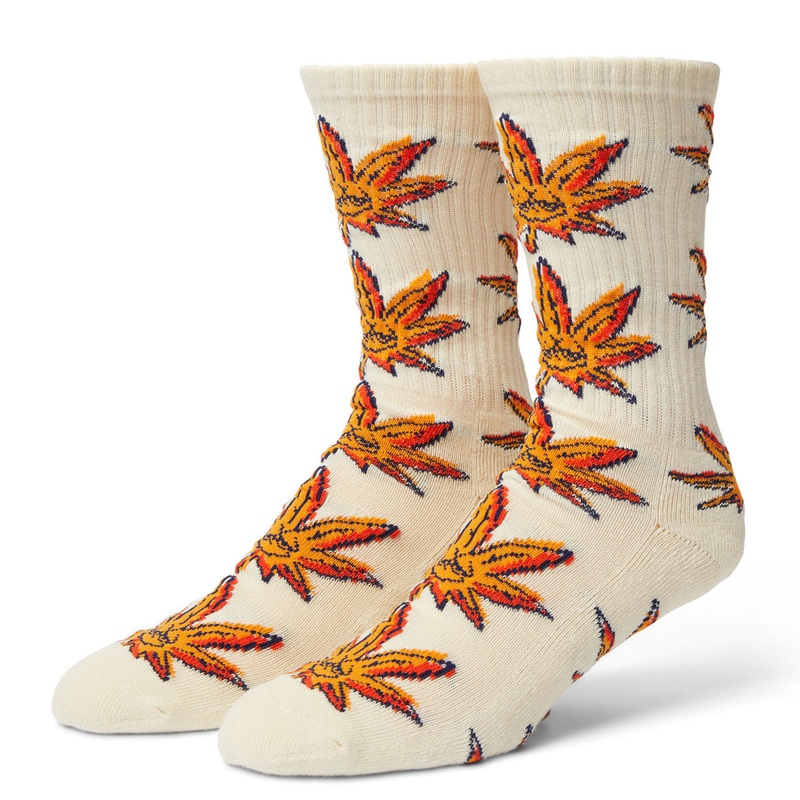 HUF Green Buddy Doodle Socks – Natural