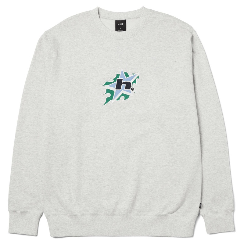 HUF H Bit Crewneck Sweatshirt – Ash