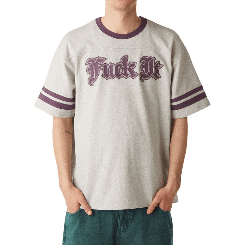 HUF Ives Football Jersey – Heather Grey