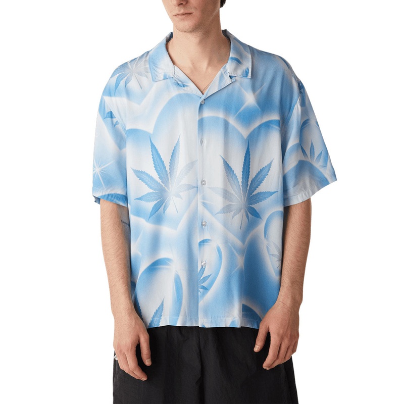 HUF Love In The Air Resort Shirt – Pool Blue