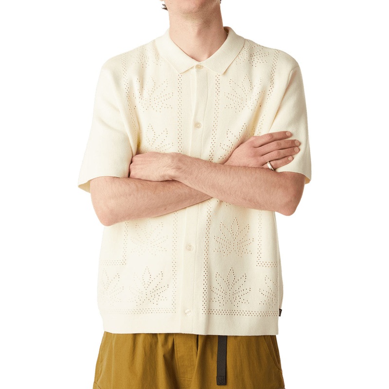 HUF Plantlife Perforated Knit Shirt – Natural