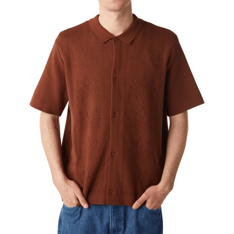 HUF Plantlife Perforated Knit Shirt – Sierra
