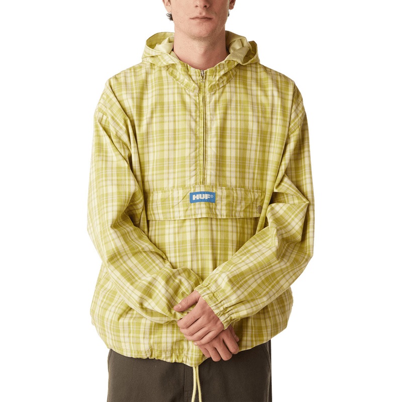 HUF Rivington Plaid Anorak Jacket – Tarragon