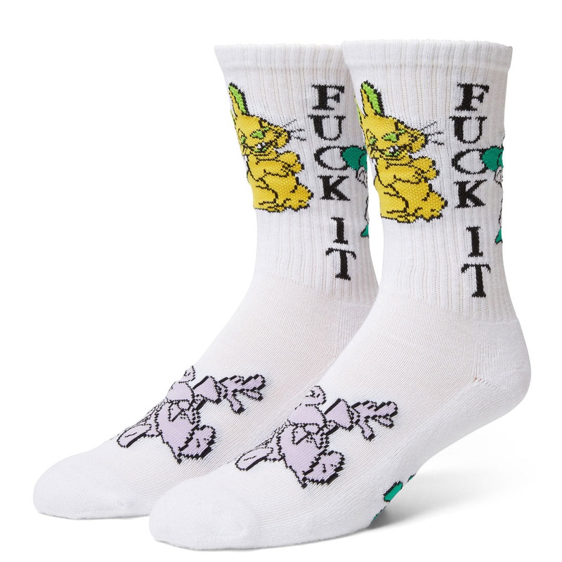 HUF Trip Crew Socks – White
