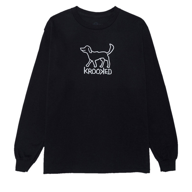 Krooked El Perro Long Sleeve T-Shirt – Black/White