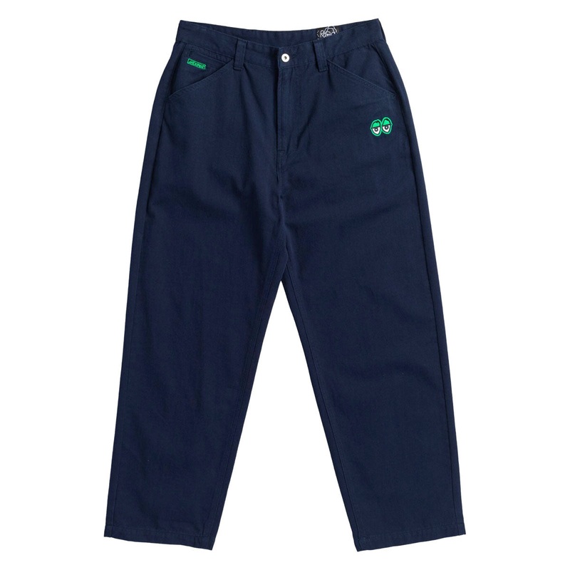 Krooked Eyes Twill Pants – Navy/Green
