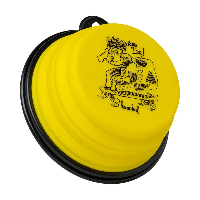 Krooked King Dog Bowl – Yellow/Black