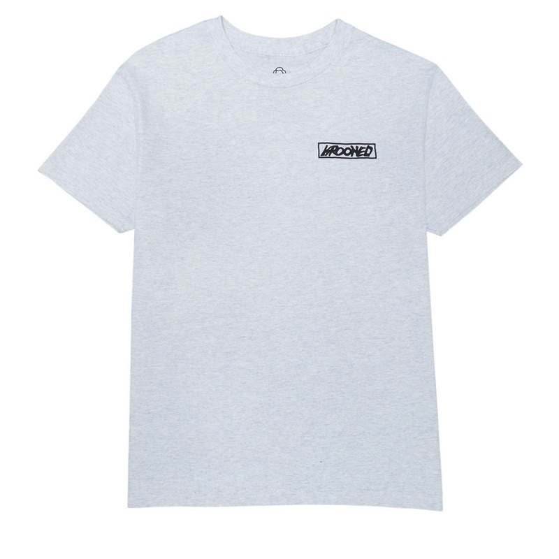 Krooked Moonsmile Raw T-Shirt – Ash Grey/Black