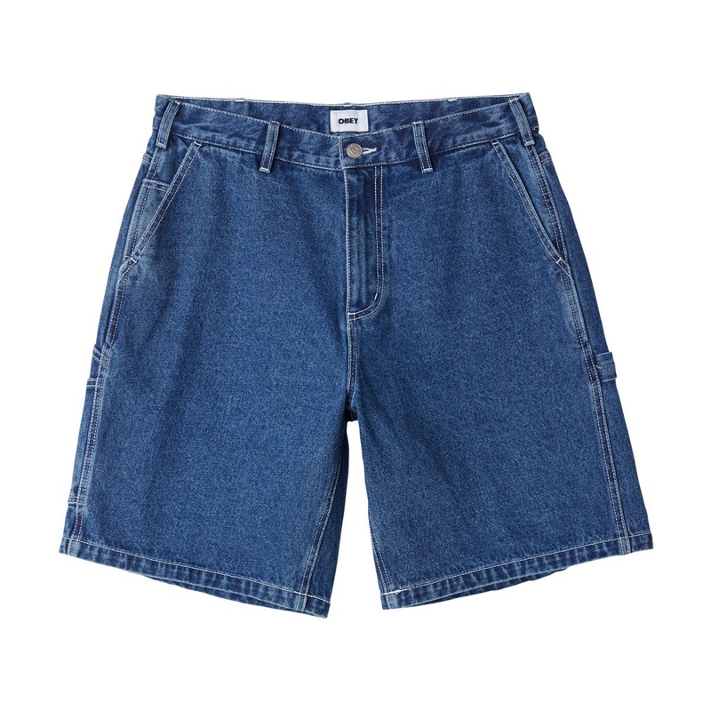 Obey Big Wig Denim Carpenter Shorts – Stone Wash Indigo