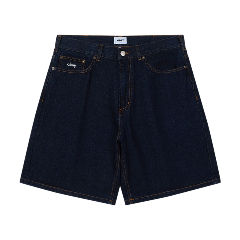 Obey Bigwig Baggy Denim Shorts – Rinse Indigo