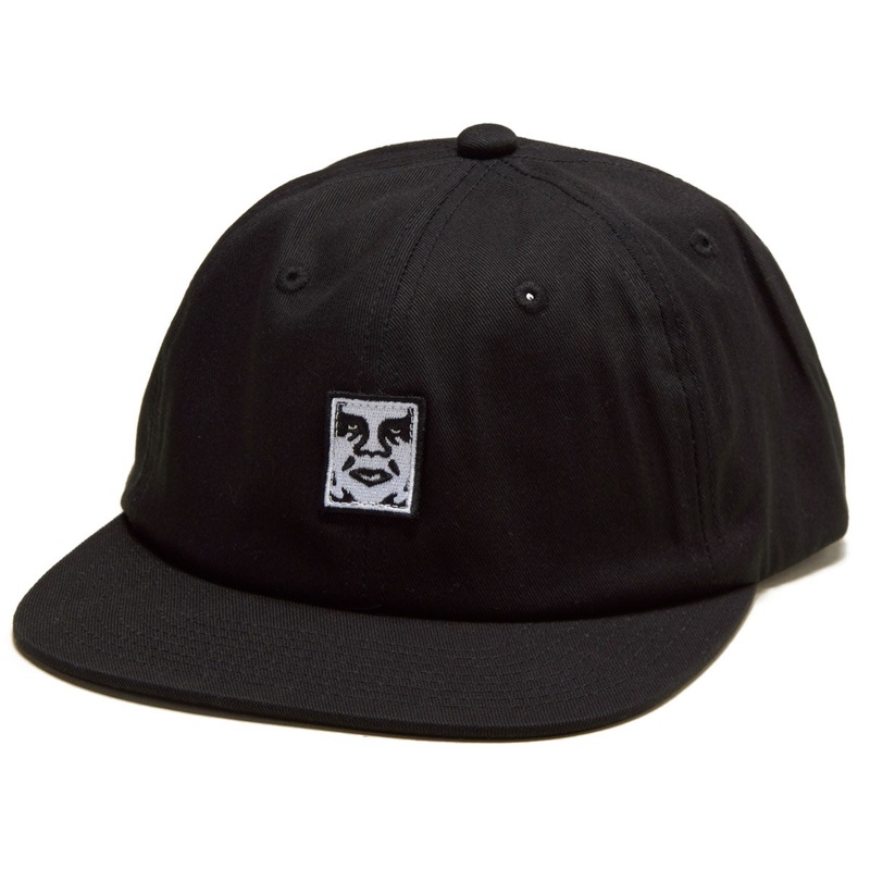 Obey Icon Patch Panel Strapback Hat – Black