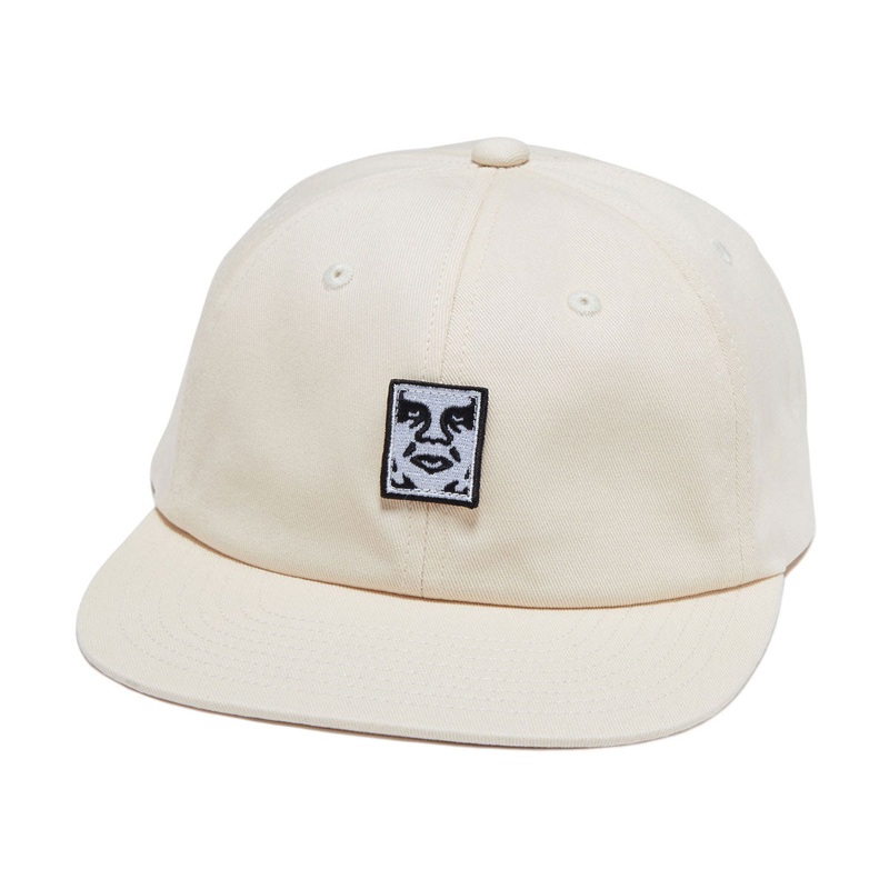 Obey Icon Patch Panel Strapback Hat – Unbleached