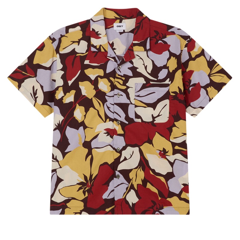 Obey Maxwell Woven Shirt – Chocolate Multi