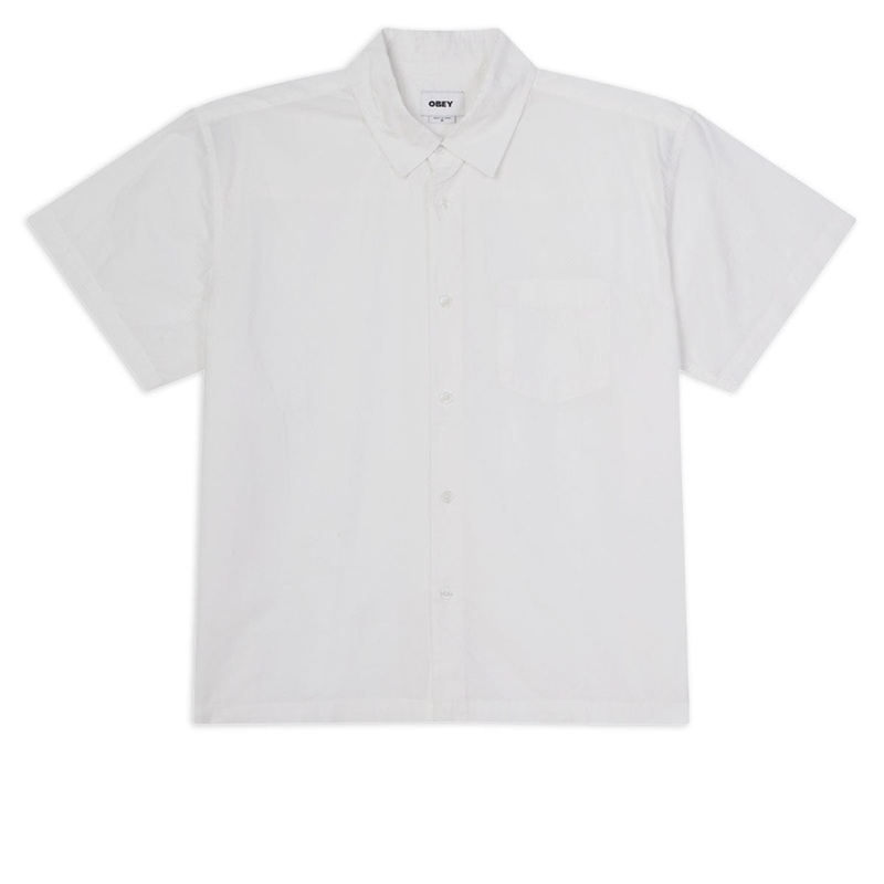 Obey Wire Woven Shirt – White