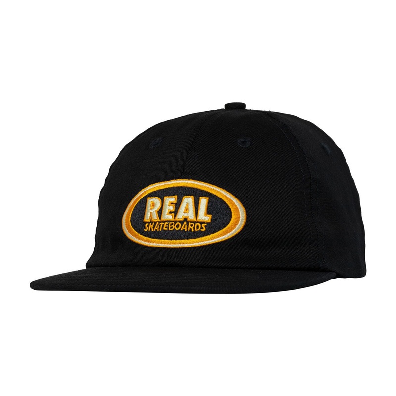 Real Oval Hat – Black/Cream/Orange