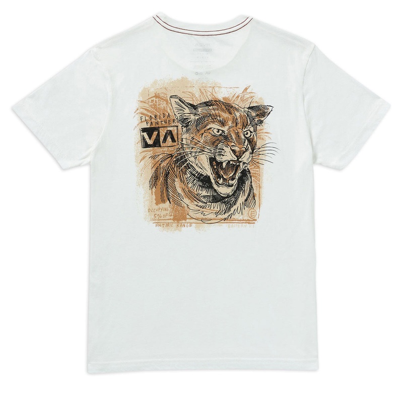 RVCA Horton Panther T-Shirt – Antique White