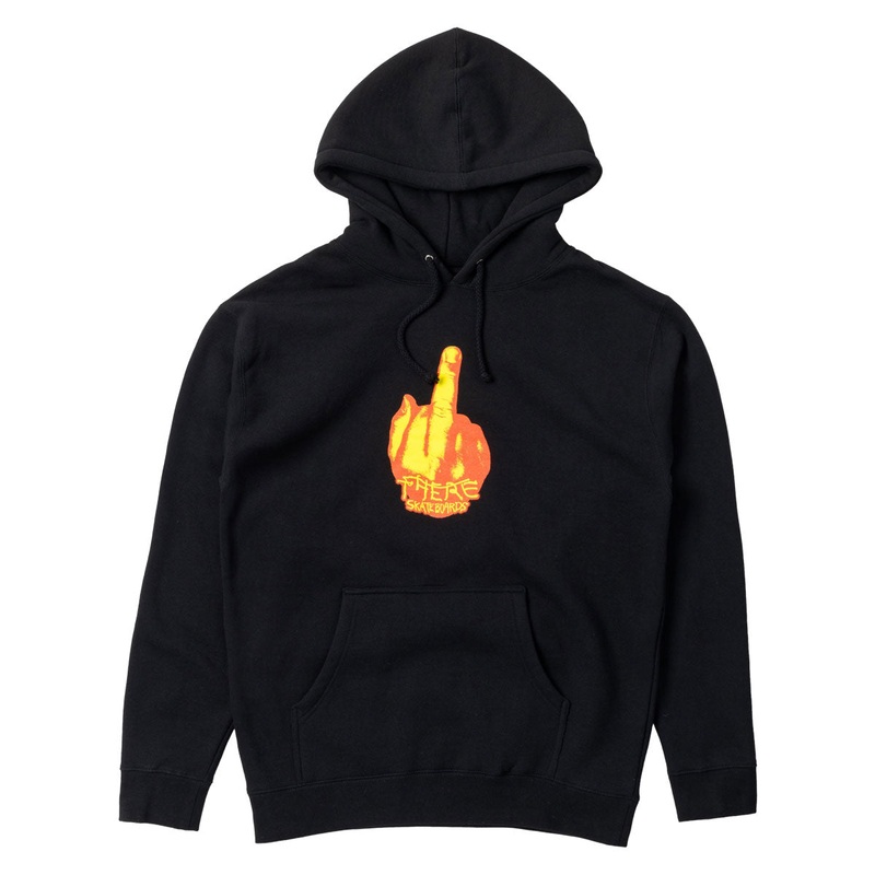 There Up Yours Hoodie – Black/Red/Yellow