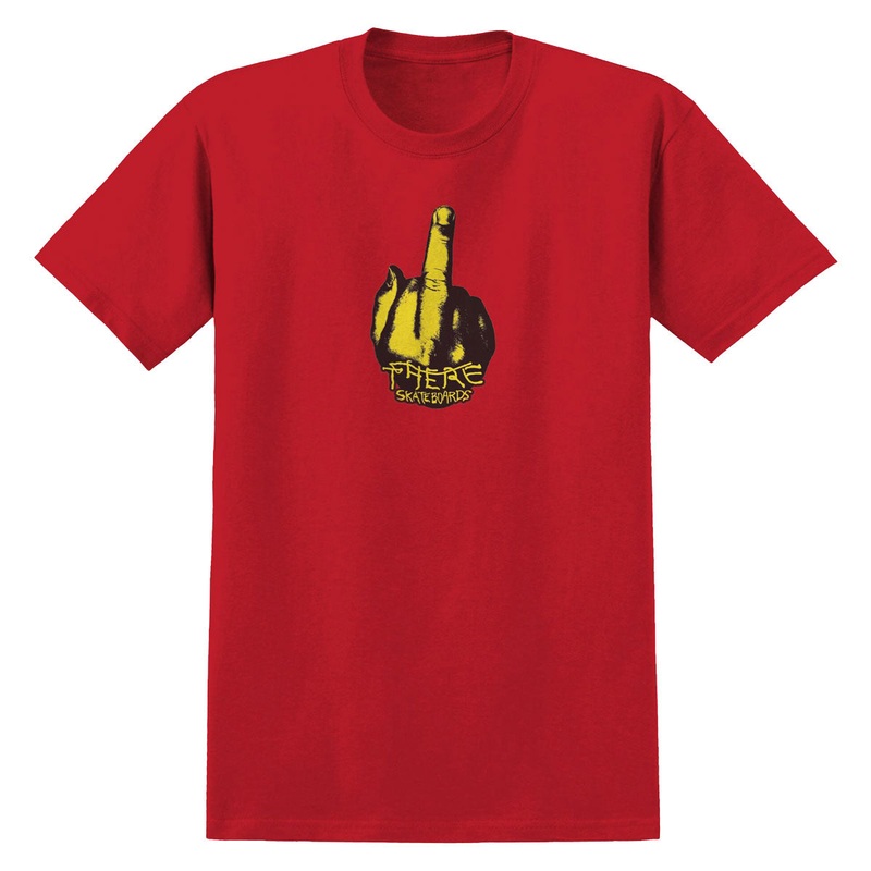 There Up Yours T-Shirt – Red/Yellow/Black