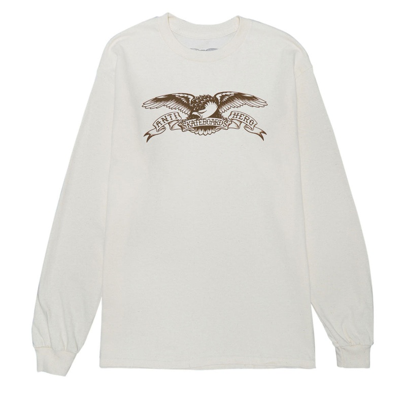 Anti-Hero Basic Eagle Long Sleeve T-Shirt – Cream/Brown