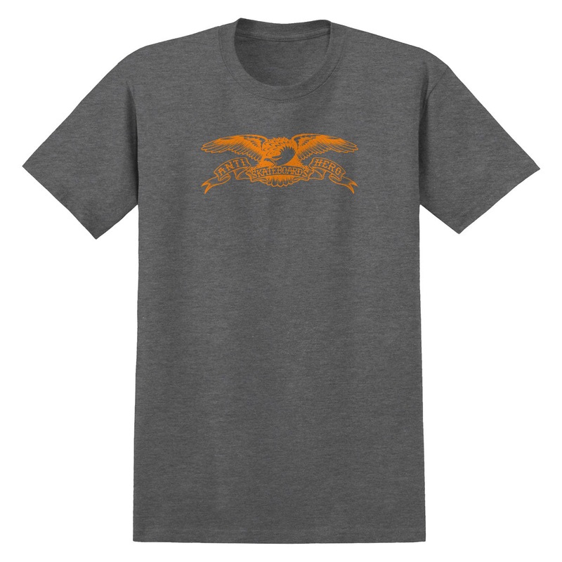 Anti-Hero Basic Eagle T-Shirt – Heather Charcoal/Orange