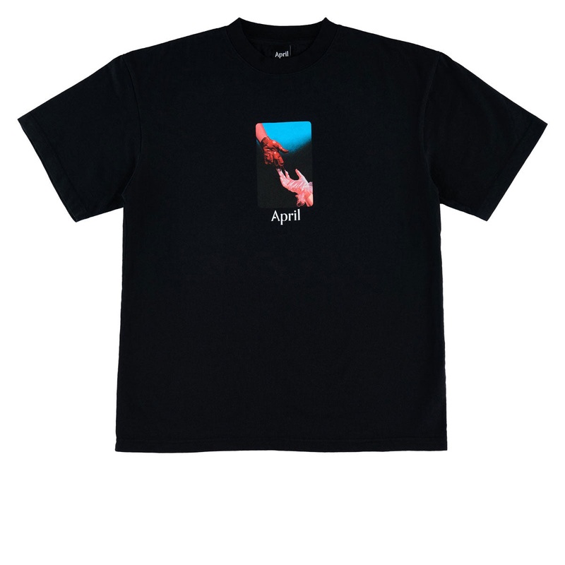 April Material T-Shirt – Black
